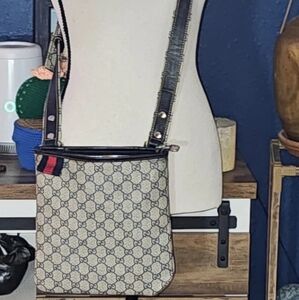 Gucci Blue GG Plus Shelly Crossbody Bag